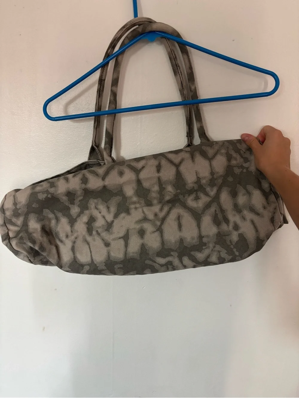 ALO Yoga Gray Tie-Dye Canvas Tote